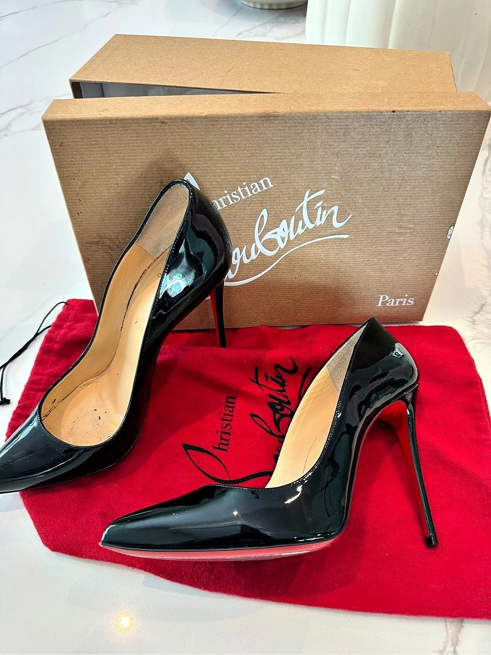 Christian Louboutin Pigalle 100 Black Heels EU 39
